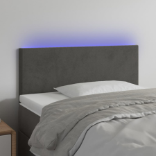 vidaXL sötétszürke bársony LED-es fejtámla 100x5x78/88 cm ágy és ágykellék