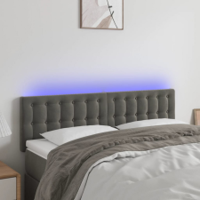 vidaXL sötétszürke bársony LED-es fejtámla 144x5x78/88 cm ágy és ágykellék