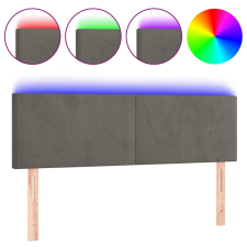 vidaXL sötétszürke bársony LED-es fejtámla 144x5x78/88 cm (3121381) ágy és ágykellék