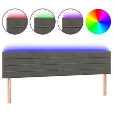 vidaXL sötétszürke bársony LED-es fejtámla 160x5x78/88 cm (3121807) ágy és ágykellék