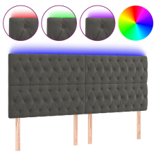 vidaXL sötétszürke bársony LED-es fejtámla 180x7x118/128 cm (3122821) ágy és ágykellék