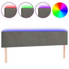 vidaXL sötétszürke bársony LED-es fejtámla 200x5x78/88 cm (3121399) ágy és ágykellék