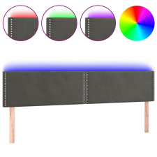 vidaXL sötétszürke bársony LED-es fejtámla 200x5x78/88 cm (3121539) ágy és ágykellék