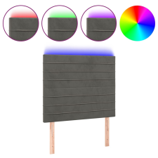vidaXL sötétszürke bársony LED-es fejtámla 80x5x118/128 cm (3122595) ágy és ágykellék