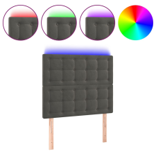 vidaXL sötétszürke bársony LED-es fejtámla 80x5x118/128 cm (3122889) ágy és ágykellék