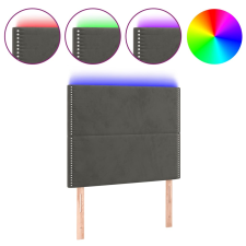 vidaXL sötétszürke bársony LED-es fejtámla 90x5x118/128 cm (3122321) ágy és ágykellék