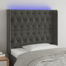 vidaXL sötétszürke bársony LED-es fejtámla 93x16x118/128 cm ágy és ágykellék