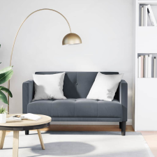vidaXL sötétszürke bársony loveseat kanapé 111 cm bútor
