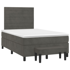 vidaXL sötétszürke bársony rugós ágy matraccal 120x190 cm ágy és ágykellék