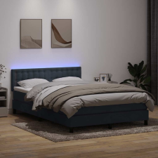 vidaXL sötétszürke bársony rugós ágy matraccal 140x210 cm ágy és ágykellék