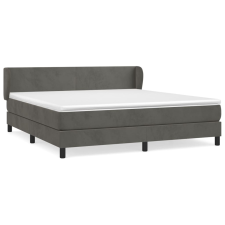 vidaXL sötétszürke bársony rugós ágy matraccal 180x200 cm (3127386) ágy és ágykellék