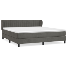 vidaXL sötétszürke bársony rugós ágy matraccal 180x200 cm (3127626) ágy és ágykellék