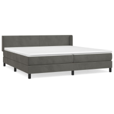 vidaXL sötétszürke bársony rugós ágy matraccal 200x200 cm (3130860) ágy és ágykellék