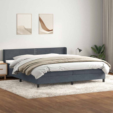 vidaXL sötétszürke bársony rugós ágy matraccal 200x210 cm ágy és ágykellék