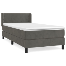 vidaXL sötétszürke bársony rugós ágy matraccal 80 x 200 cm (3130866) ágy és ágykellék