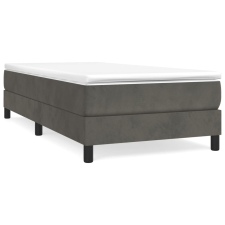 vidaXL sötétszürke bársony rugós ágy matraccal 80 x 200 cm (3144298) ágy és ágykellék
