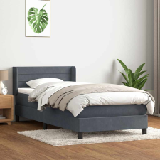 vidaXL sötétszürke bársony rugós ágy matraccal 80x210 cm ágy és ágykellék