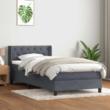 vidaXL sötétszürke bársony rugós ágy matraccal 80x210 cm ágy és ágykellék