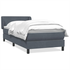 vidaXL sötétszürke bársony rugós ágy matraccal 80x210 cm ágy és ágykellék