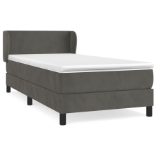 vidaXL sötétszürke bársony rugós ágy matraccal 90 x 200 cm (3127350) ágy és ágykellék