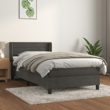 vidaXL sötétszürke bársony rugós ágy matraccal 90x190 cm ágy és ágykellék