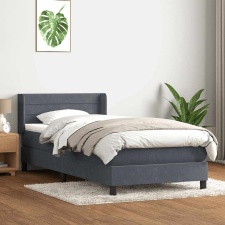 vidaXL sötétszürke bársony rugós ágy matraccal 90x220 cm ágy és ágykellék