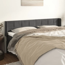 vidaXL sötétszürke bársony szárnyas fejtámla 183x16x78/88 cm ágy és ágykellék