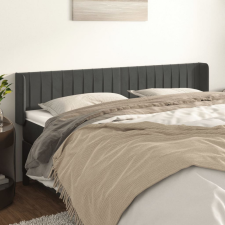 vidaXL sötétszürke bársony szárnyas fejtámla 183x16x78/88 cm ágy és ágykellék