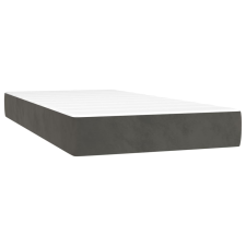 vidaXL sötétszürke bársony zsebrugós ágymatrac 80 x 200 x 20 cm (347689) ágy és ágykellék