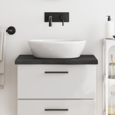 vidaXL sötétszürke kezelt tömör fa fürdőszobai pult 60x50x4 cm fürdőszoba bútor