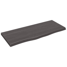 vidaXL sötétszürke kezelt tömör tölgyfa asztallap 100x40x4 cm (3156426) bútor