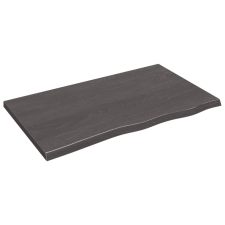 vidaXL sötétszürke kezelt tömör tölgyfa asztallap 100x60x4cm (3156432) bútor