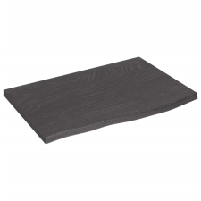 vidaXL sötétszürke kezelt tömör tölgyfa asztallap 60x40x2 cm (3156407) bútor