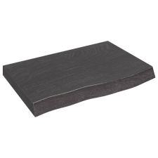 vidaXL sötétszürke kezelt tömör tölgyfa asztallap 60x40x6 cm (3156409) bútor