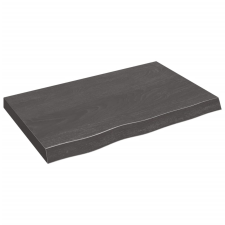 vidaXL sötétszürke kezelt tömör tölgyfa asztallap 80x50x6 cm (3156421) bútor