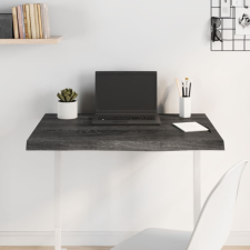 vidaXL Sötétszürke kezelt tömör tölgyfa asztallap 80x60x4 cm bútor
