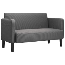 vidaXL sötétszürke kordbársony szövet loveseat kanapé 109 cm (4100523) bútor