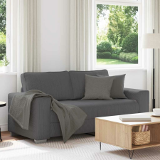 vidaXL sötétszürke kordbársony szövet loveseat kanapé 140 cm bútor