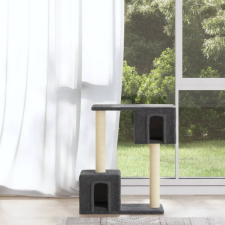 vidaXL sötétszürke macskabútor szizál kaparófákkal 60 cm macskafelszerelés
