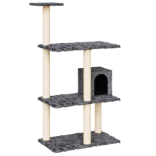 vidaXL sötétszürke macskabútor szizál kaparófával 119 cm (171520) macskabútor