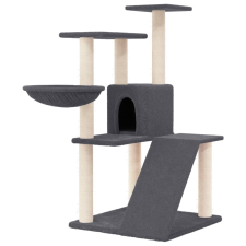 vidaXL sötétszürke macskabútor szizál kaparófával 94 cm (171704) macskabútor