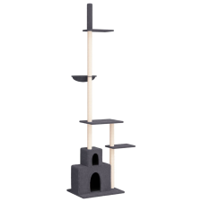 vidaXL sötétszürke plafonig érő kaparófa 250,5-276,5 cm (171722) macskabútor