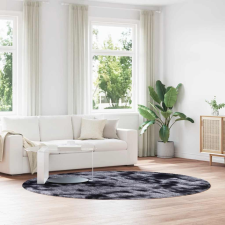 vidaXL sötétszürke poliészter hosszú szálú bozontos szőnyeg 240x240 cm lakástextília