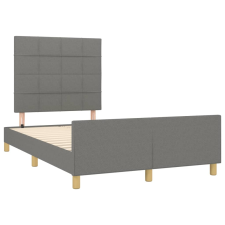 vidaXL sötétszürke szövet ágykeret fejtámlával 120 x 190 cm (3270514) ágy és ágykellék