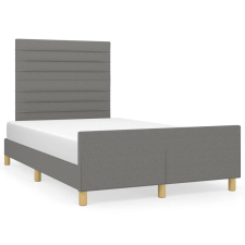 vidaXL sötétszürke szövet ágykeret fejtámlával 120 x 200 cm (3125123) ágy és ágykellék