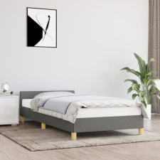 vidaXL Sötétszürke szövet ágykeret fejtámlával 90 x 190 cm ágy és ágykellék