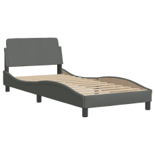 vidaXL sötétszürke szövet ágykeret fejtámlával 90 x 190 cm (373086) ágy és ágykellék
