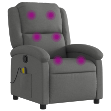 vidaXL sötétszürke szövet dönthető masszázsfotel (371764) masszázsfotel