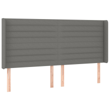 vidaXL sötétszürke szövet fejtámla szárnyakkal 163x16x118/128 cm (3119727) ágy és ágykellék