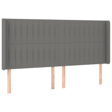 vidaXL sötétszürke szövet fejtámla szárnyakkal 163x16x118/128 cm (3119825) ágy és ágykellék